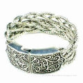 Silver Metal Copper Alloy Fashion Accessories Jewelry Cuff Bangle Bracelet 35g